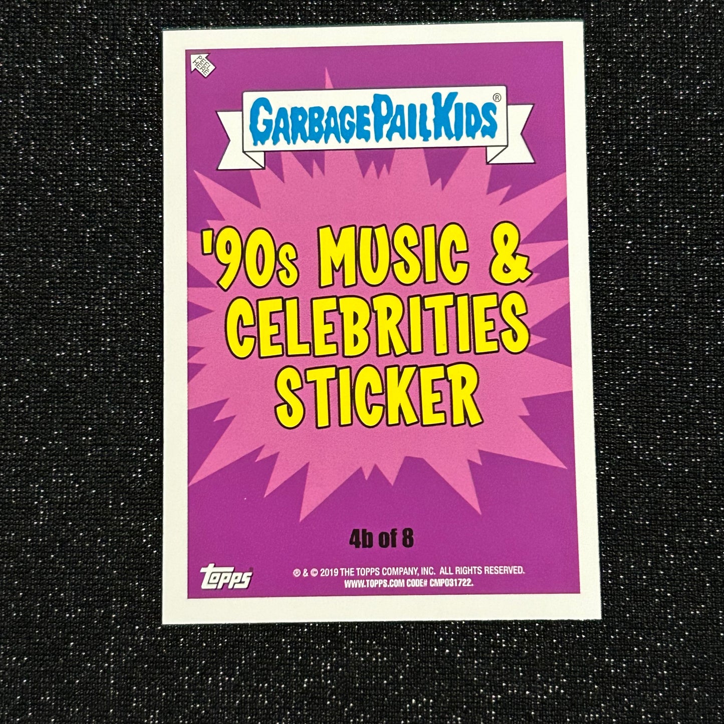 2019 GARBAGE PAIL KIDS WE HATE THE 90's: NO RAINE 4b BLACK & BRUISED - NM