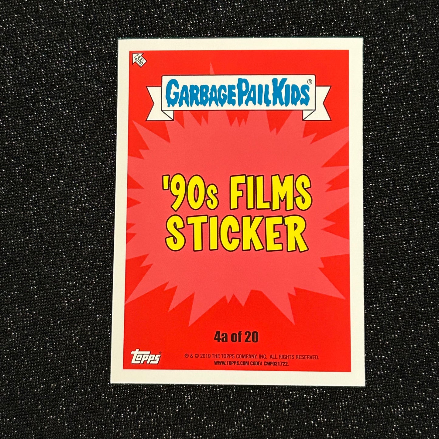 2019 GARBAGE PAIL KIDS WE HATE THE 90's: SLEEP LES 4a BLACK & BRUISED - NM