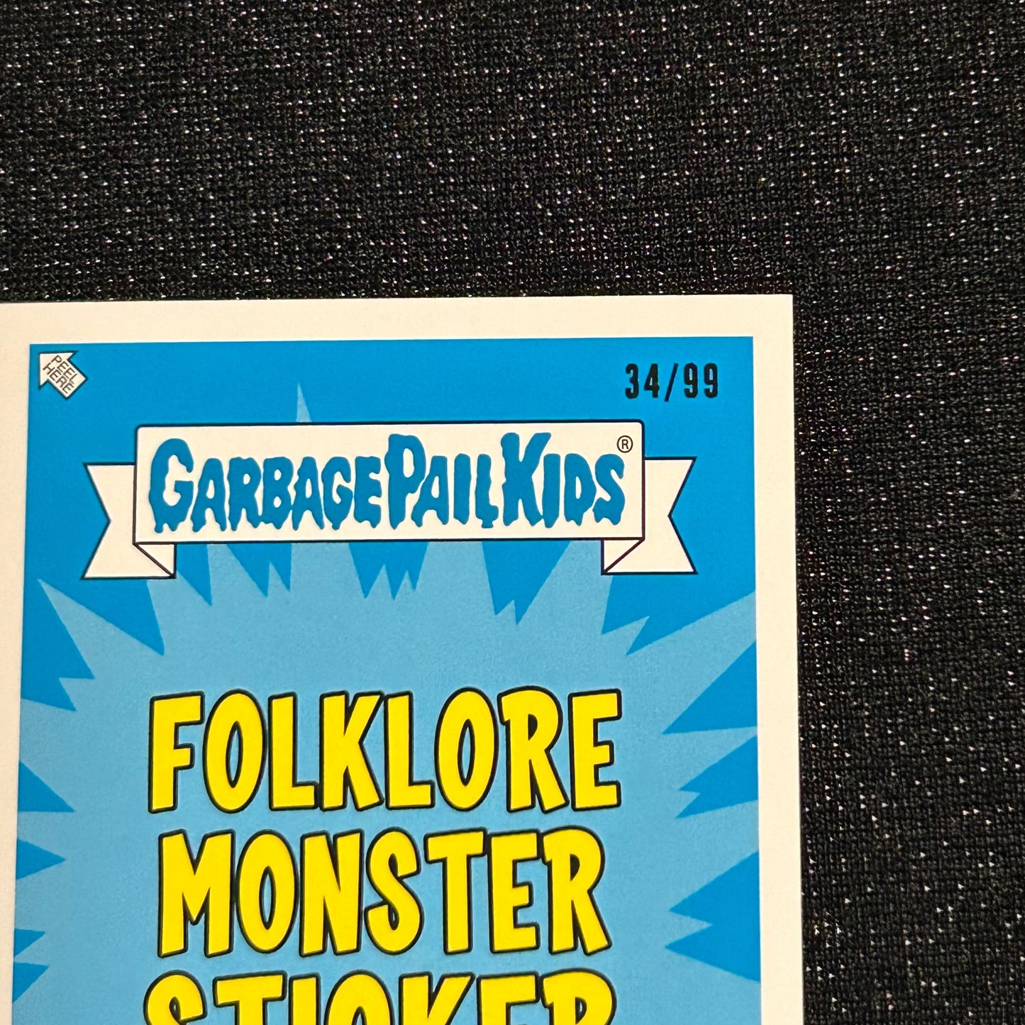 2019 GARBAGE PAIL KIDS REVENGE OF OH THE HORROR-IBLE: TEETHY STEVIE 1b SPIT BLUE 34/99 - NM