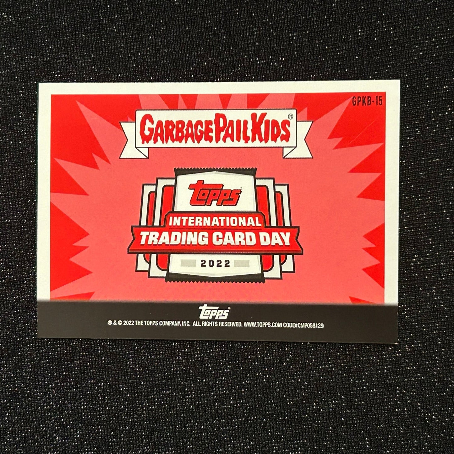 2022 TOPPS INTERNATIONAL TRADING CARD DAY GARBAGE PAIL KIDS: AMBUSHED ART GPKB-15 -NM