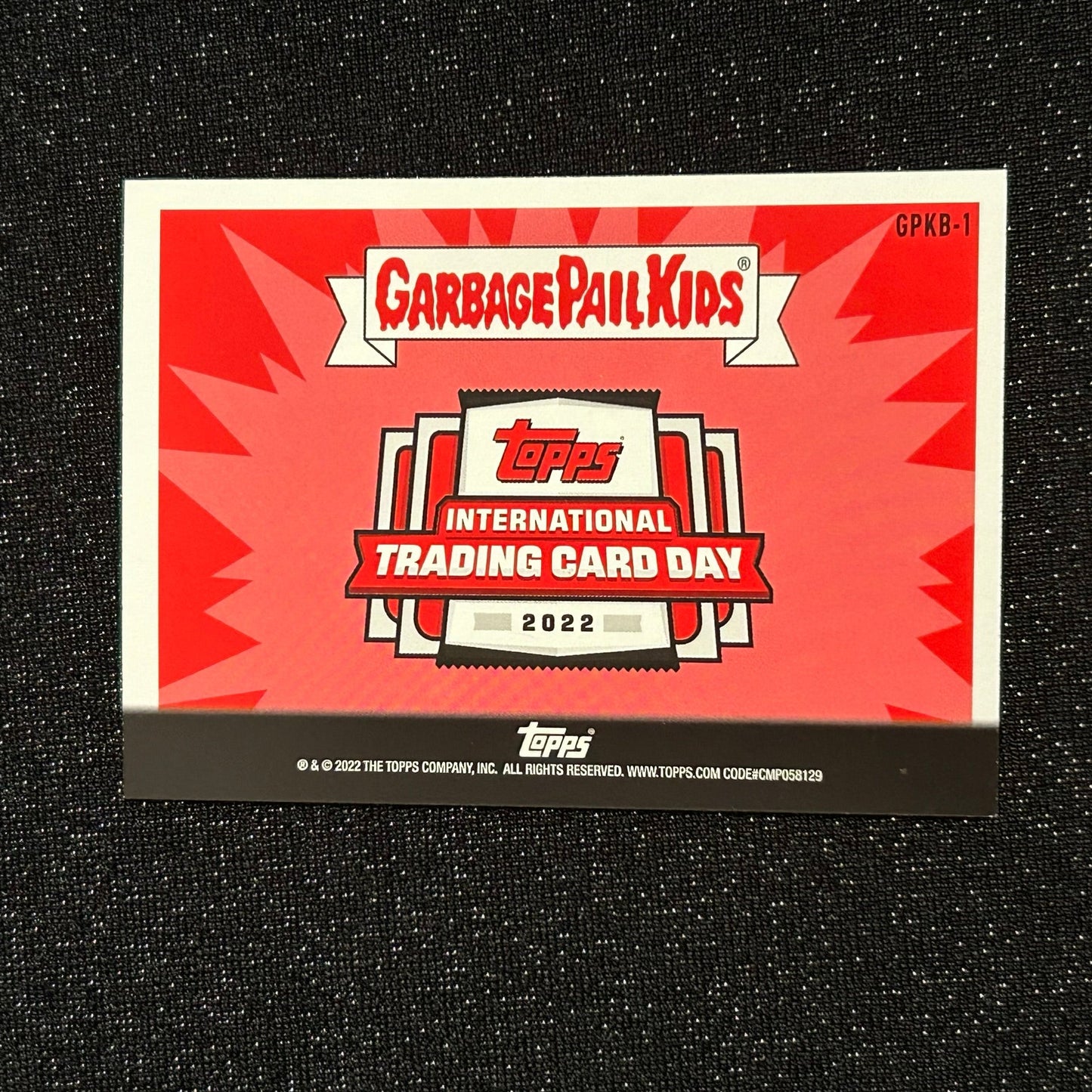 2022 TOPPS INTERNATIONAL TRADING CARD DAY GARBAGE PAIL KIDS: RESEARCHING RALPH GPKB-1 - LP