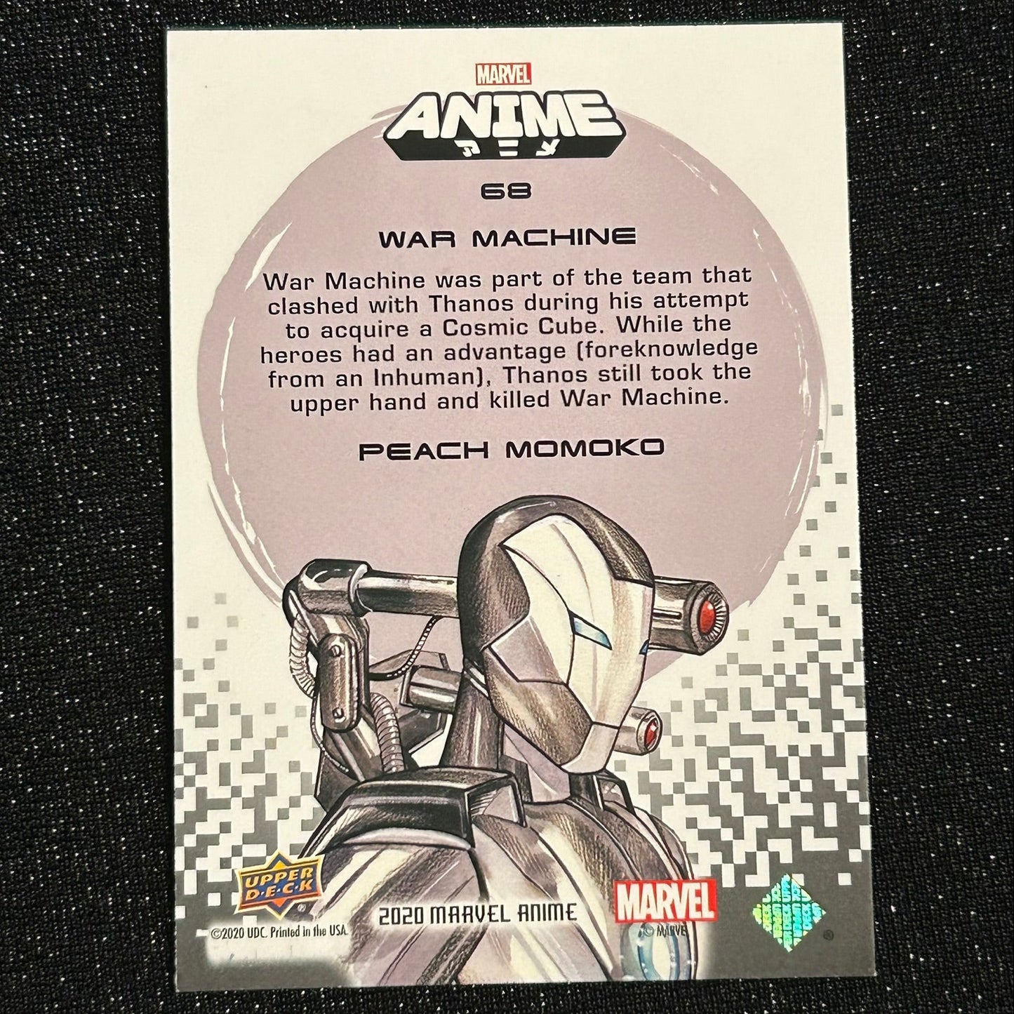 2020 UPPER DECK MARVEL ANIME: WAR MACHINE #68 HYPER MOSAIC - NM