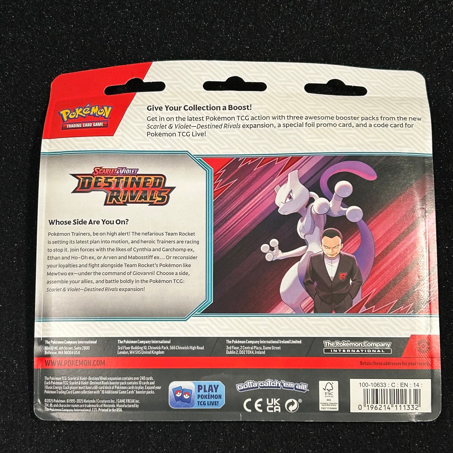 POKÉMON TCG: DESTINED RIVALS 3 PACK BLISTER [KANGASKHAN]