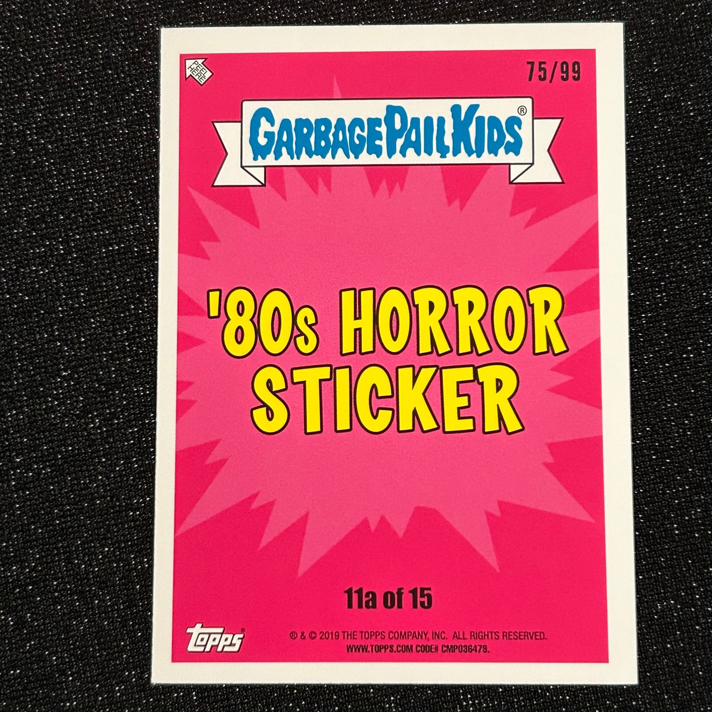 2019 GARBAGE PAIL KIDS REVENGE OF OH THE HORROR-IBLE: REX WRECKS 11a SPIT BLUE 75/99 - NM