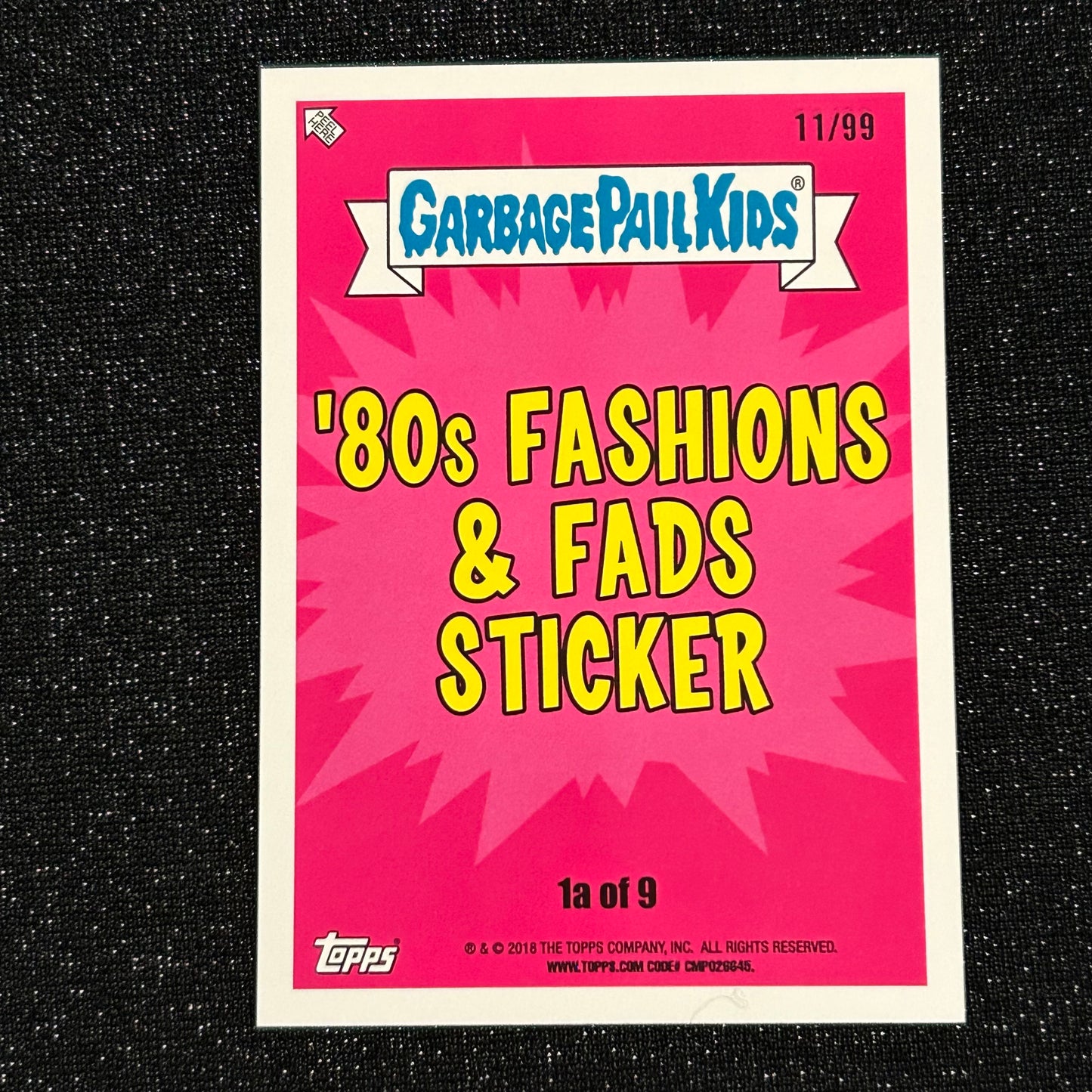 2018 GARBAGE PAIL KIDS WE HATE THE 80's: BIG HAIR SHER 1a BLUE SPIT 11/99 - NM