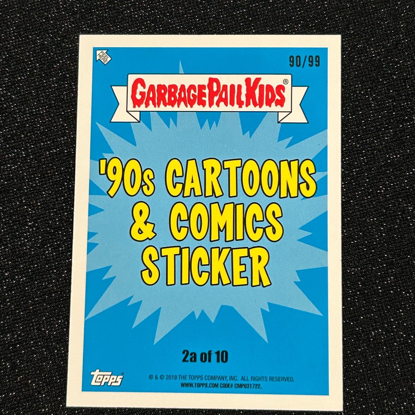 2019 GARBAGE PAIL KIDS WE HATE THE 90's: DOUG RAT 2a BLUE SPIT 90/99 - NM