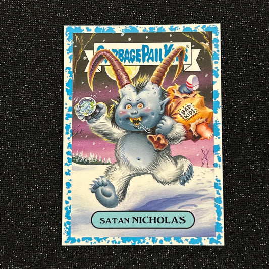 2018 GARBAGE PAIL KIDS OH THE HORROR-IBLE: SATAN NICHOLAS 15b SPIT BLUE 31/99 - NM