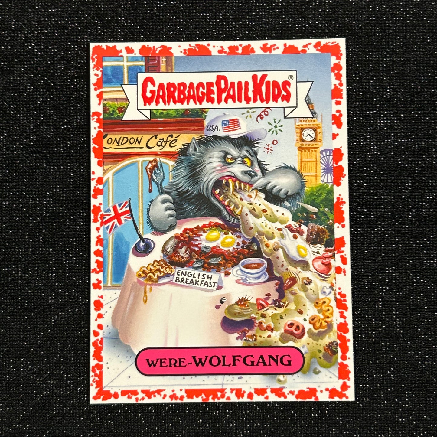 2018 GARBAGE PAIL KIDS OH THE HORROR-IBLE: WERE-WOLFGANG 9a BLOODY NOSE RED 30/75 - NM