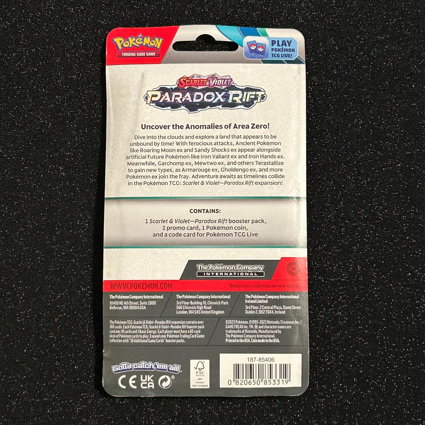 POKÉMON TCG PARADOX RIFT: SINGLE PACK BLISTER [Pineco]