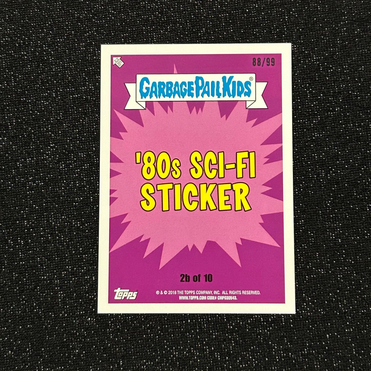 2018 GARBAGE PAIL KIDS OH THE HORROR-IBLE: OBEY JAY2b SPIT BLUE 88/99 - NM