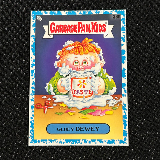 2020 GARBAGE PAIL KIDS LATE TO SCHOOL: GLUEY DEWEY 38b SPIT BLUE 80/99 - NM