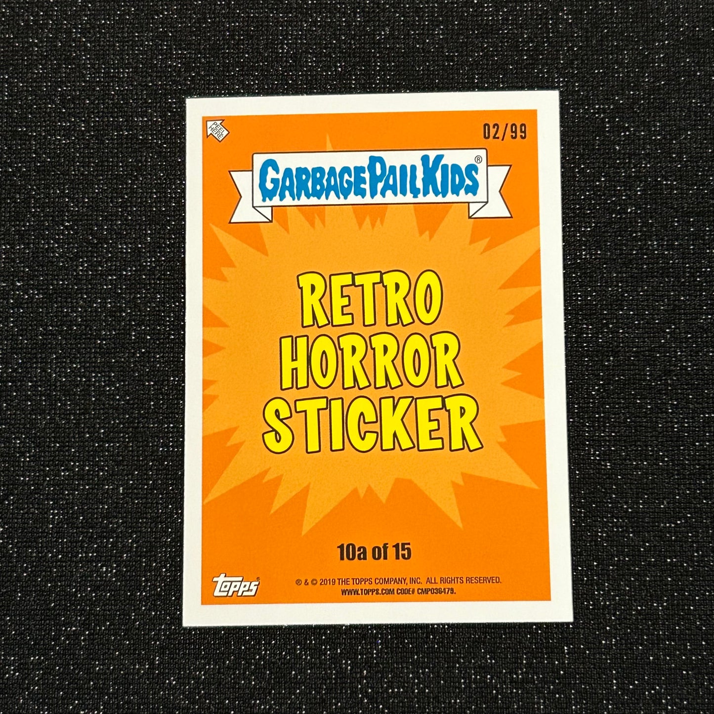 2019 GARBAGE PAIL KIDS REVENGE OF OH THE HORROR-IBLE: DEVILISH DAMIEN 10a SPIT BLUE 02/99 - NM