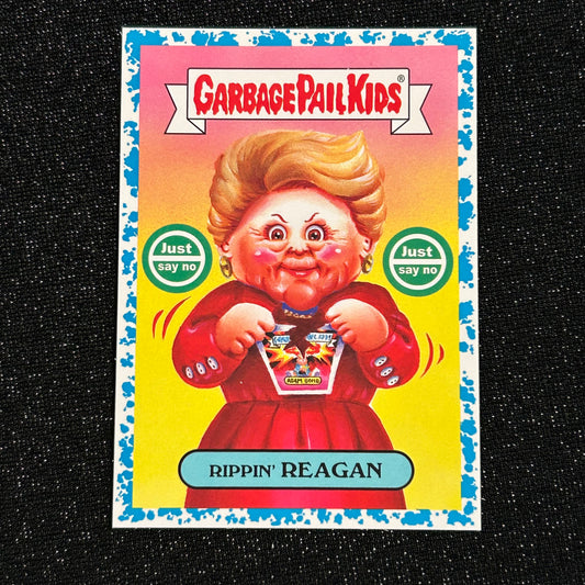 2018 GARBAGE PAIL KIDS WE HATE THE 80's: RIPPIN' REAGAN 2b BLUE SPIT 11/99 - NM