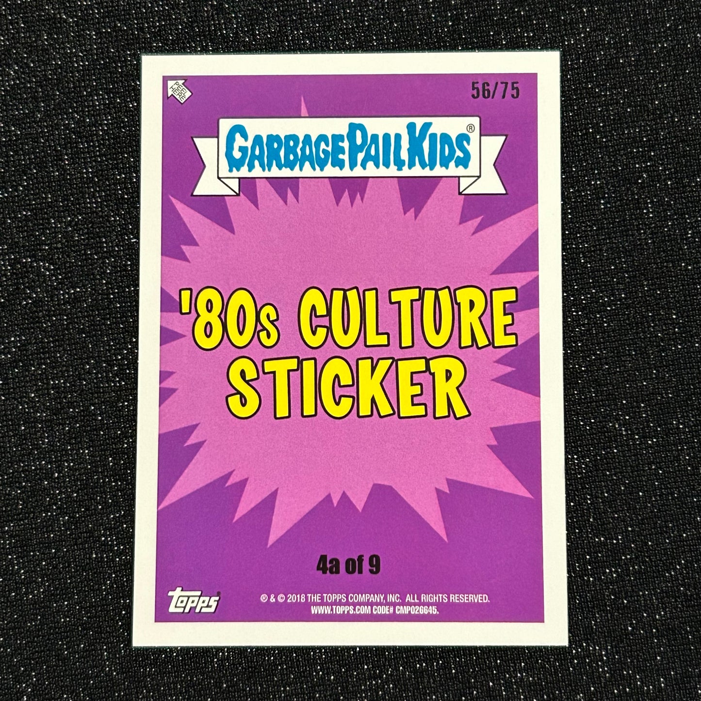 2018 GARBAGE PAIL KIDS WE HATE THE 80's: TRAPPED TRACY 4a BLOODY NOSE RED 56/75 - NM