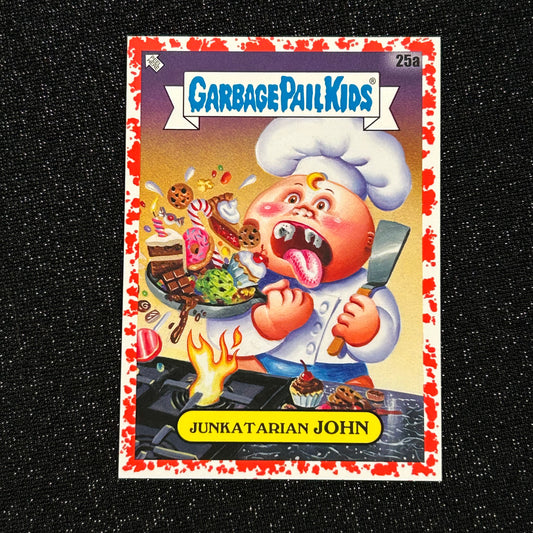 2021 GARBAGE PAIL KIDS FOOD FIGHT: JUNKATARIAN JOHN 25a BLOODY NOSE RED 18/75 - NM