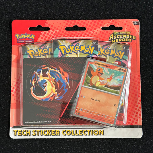 POKÉMON TCG ASCENDED HEROES: 3 PACK TECH STICKER COLLECTION [Charmander]