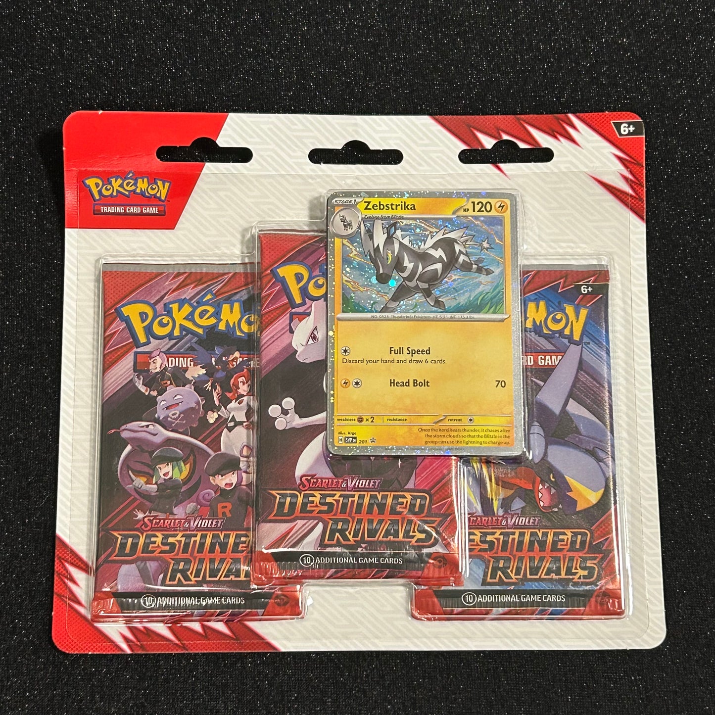POKÉMON TCG: DESTINED RIVALS 3 PACK BLISTER [ZEBRASTRIKA]