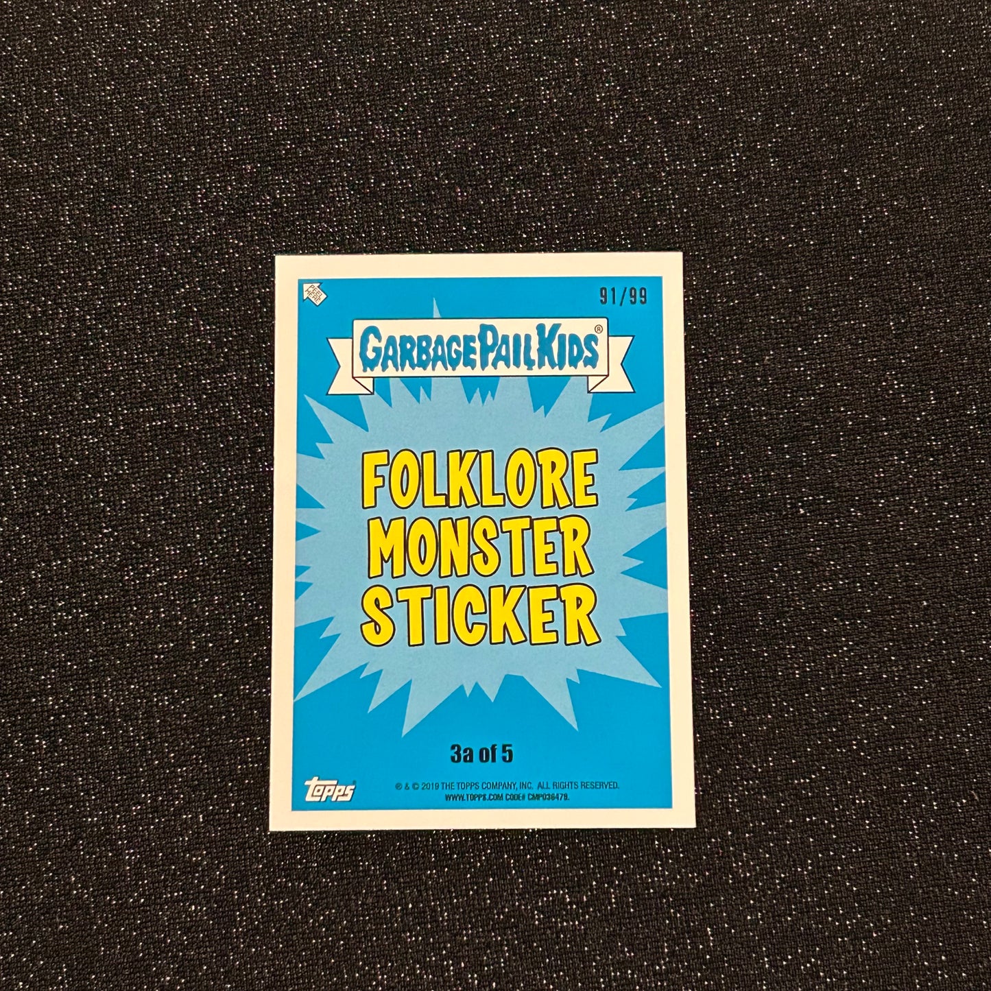 2019 GARBAGE PAIL KIDS REVENGE OF OH THE HORROR-IBLE: SLENDER SLADE 3a SPIT BLUE 91/99 - NM