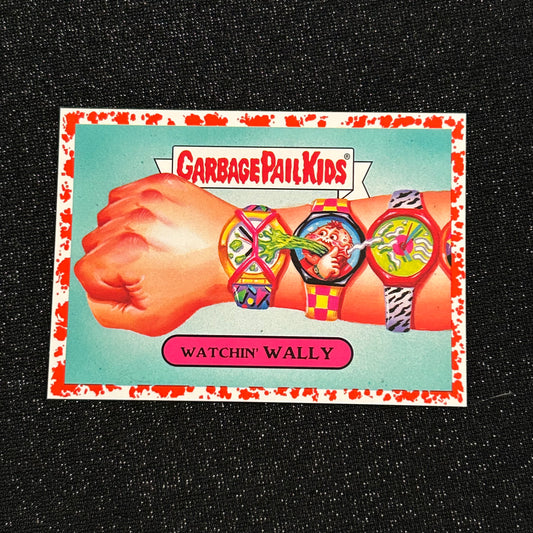 2018 GARBAGE PAIL KIDS WE HATE THE 80's: WATCHIN' WALLY 9b BLOODY NOSE RED 38/75 - NM