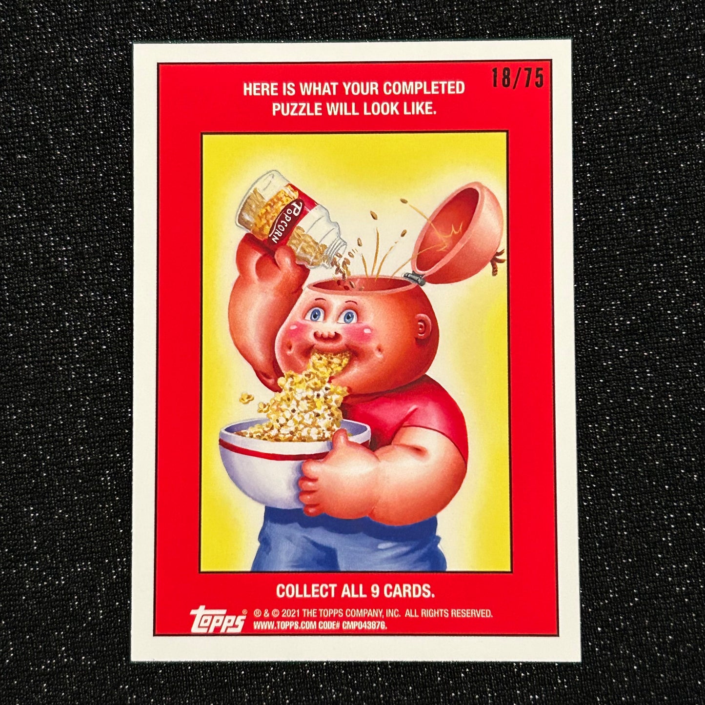 2021 GARBAGE PAIL KIDS FOOD FIGHT: JUNKATARIAN JOHN 25a BLOODY NOSE RED 18/75 - NM