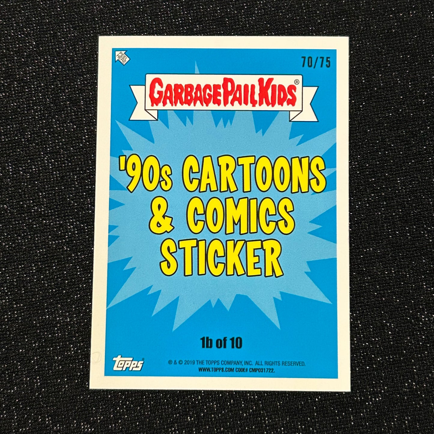 2019 GARBAGE PAIL KIDS WE HATE THE 90's: WRESTLED REN 1b BLOODY NOSE RED 70/75 - NM