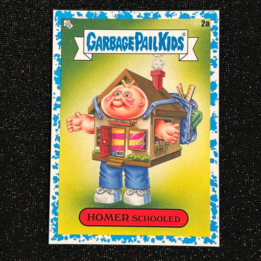 2020 GARBAGE PAIL KIDS LATE TO SCHOOL: HOMER SCHOOLED 2a SPIT BLUE 48/99 - NM