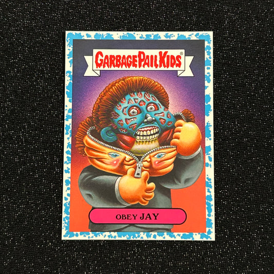 2018 GARBAGE PAIL KIDS OH THE HORROR-IBLE: OBEY JAY2b SPIT BLUE 88/99 - NM