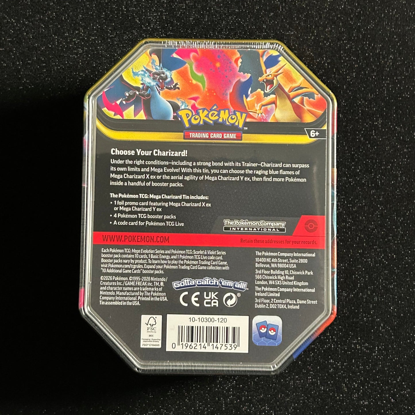 POKÉMON TCG: MEGA CHARIZARD X ex TIN