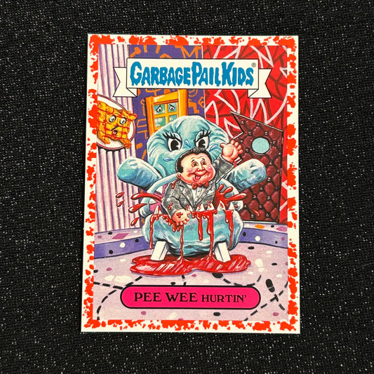 2018 GARBAGE PAIL KIDS WE HATE THE 80's: PEE WEE HURTIN' 3a BLOODY NOSE RED 47/75 - NM