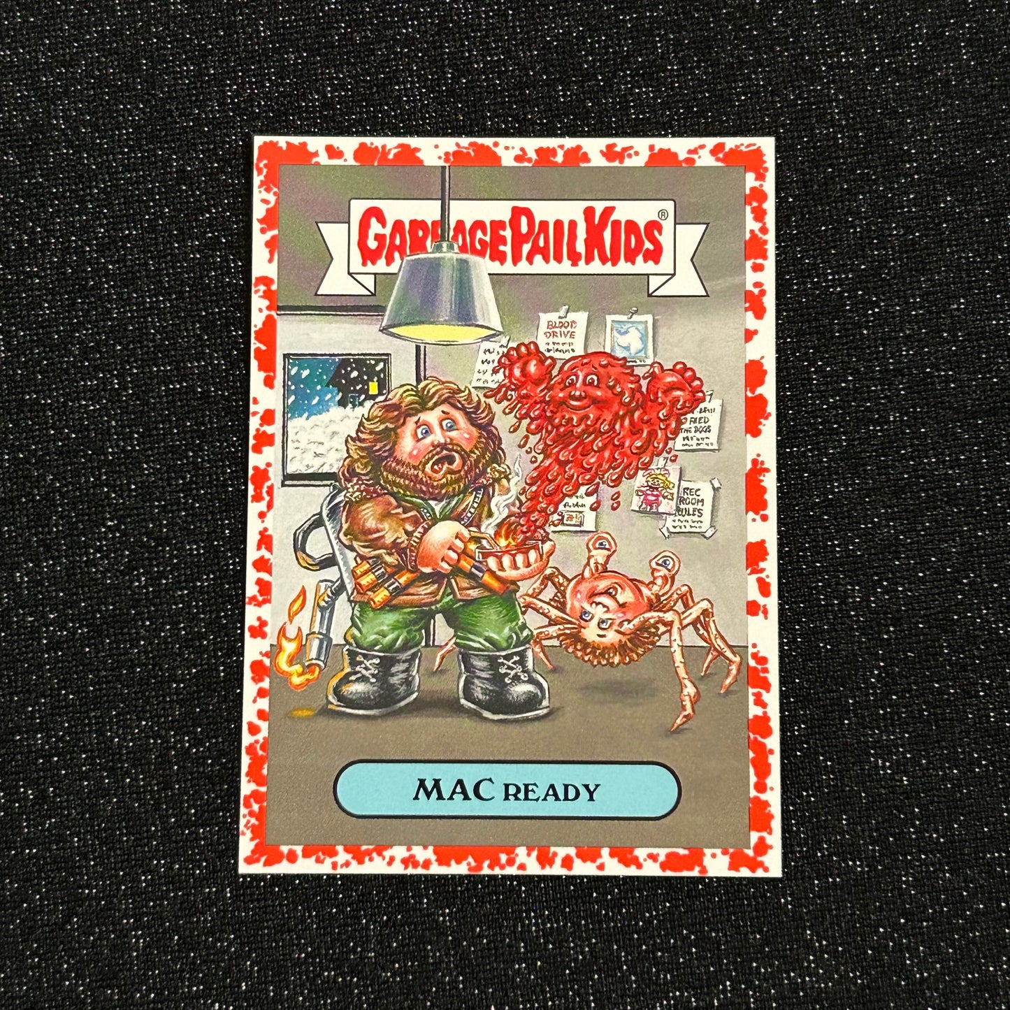 2018 GARBAGE PAIL KIDS OH THE HORROR-IBLE: MAC READY 9a BLOODY NOSE RED 75/75 (BOOKEND) - NM