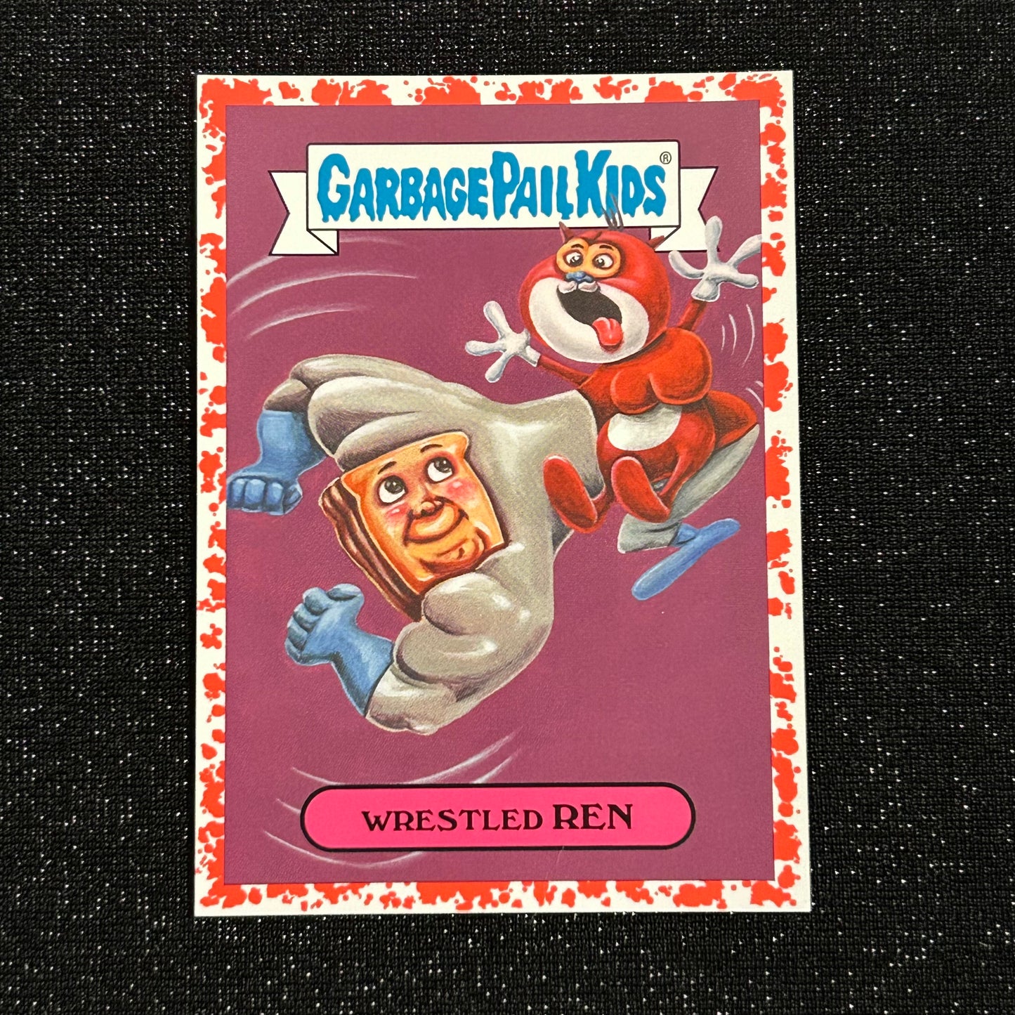 2019 GARBAGE PAIL KIDS WE HATE THE 90's: WRESTLED REN 1b BLOODY NOSE RED 70/75 - NM