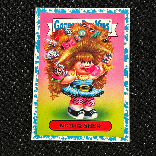 2018 GARBAGE PAIL KIDS WE HATE THE 80's: BIG HAIR SHER 1a BLUE SPIT 11/99 - NM