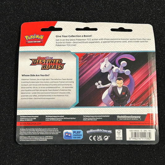 POKÉMON TCG: DESTINED RIVALS 3 PACK BLISTER [ZEBRASTRIKA]