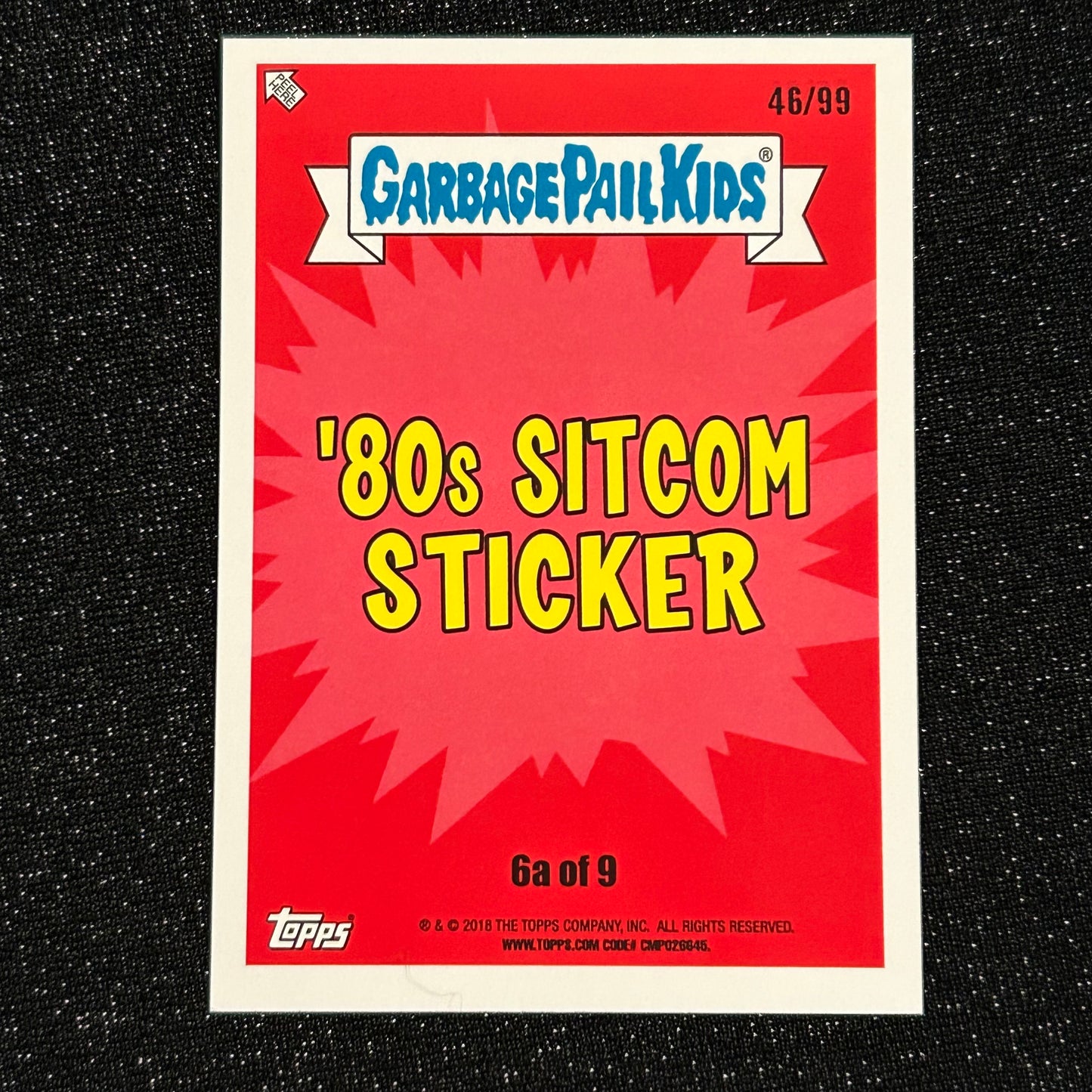 2018 GARBAGE PAIL KIDS WE HATE THE 80's: BIG-HEARTED BEVERLY 6a BLUE SPIT 46/99 - NM