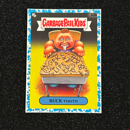 2020 GARBAGE PAIL KIDS LATE TO SCHOOL: BUCK TOOTH 63b SPIT BLUE 23/99 - NM