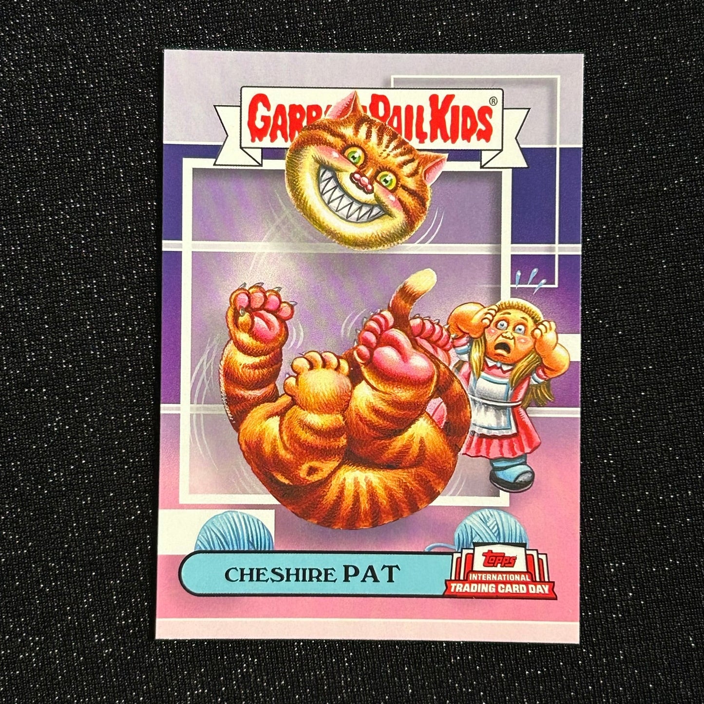 2022 TOPPS INTERNATIONAL TRADING CARD DAY GARBAGE PAIL KIDS: CHESHIRE PAT GPKB-12 - NM