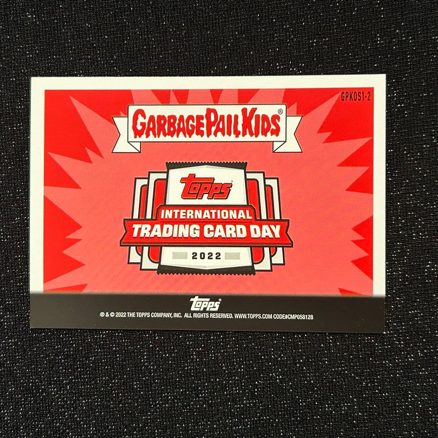 2022 TOPPS INTERNATIONAL TRADING CARD DAY GARBAGE PAIL KIDS: JUNKFOOD JOHN GPK0S1-2 -NM