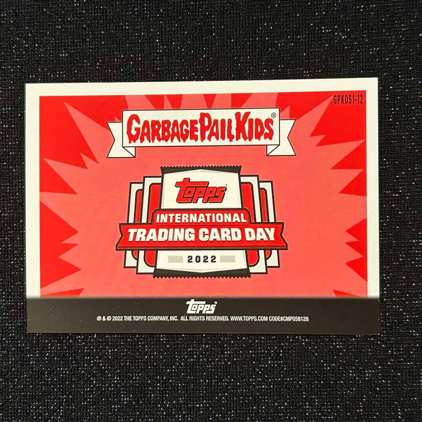 2022 TOPPS INTERNATIONAL TRADING CARD DAY GARBAGE PAIL KIDS: CREEPY CAROL GPK0S1-12 - NM