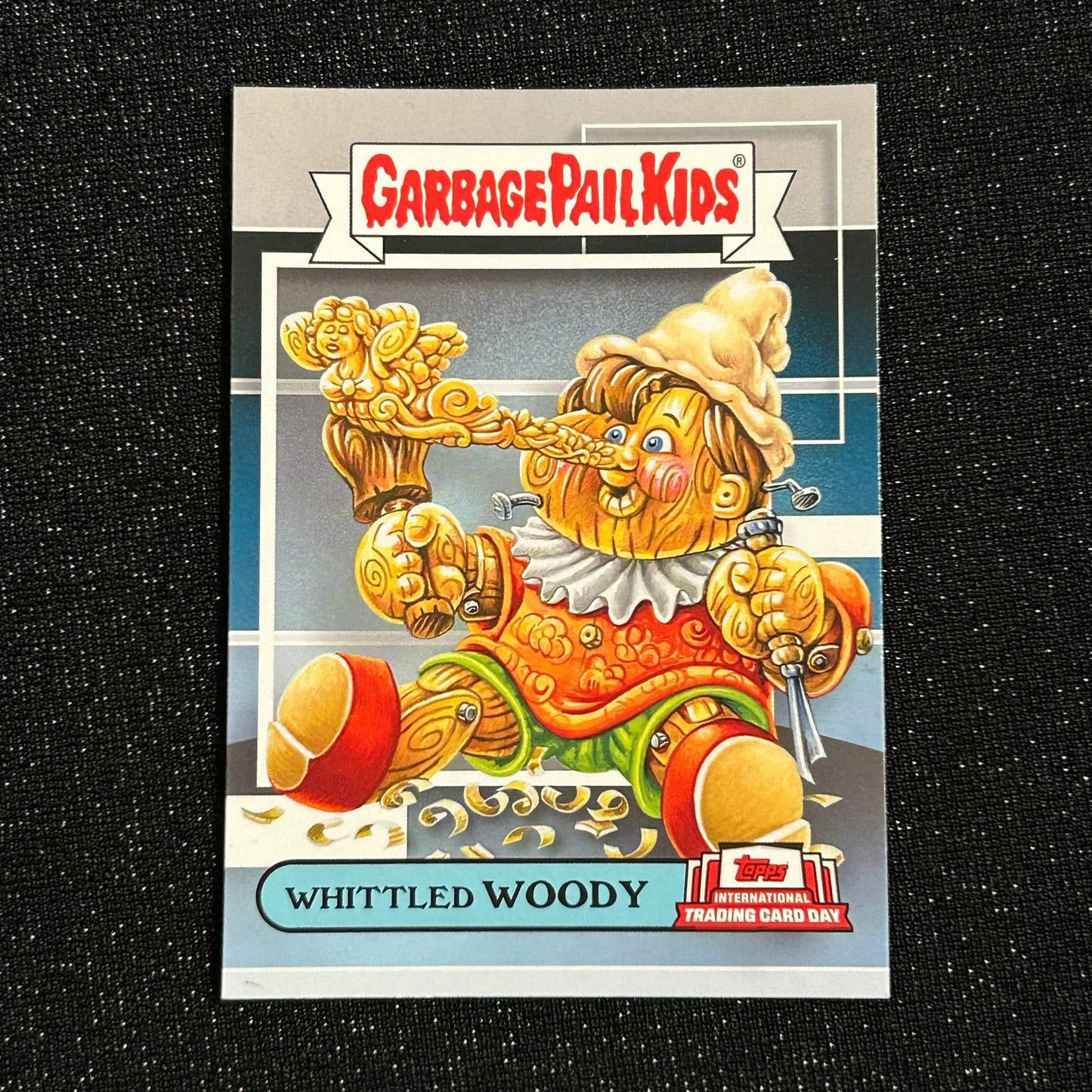 2022 TOPPS INTERNATIONAL TRADING CARD DAY GARBAGE PAIL KIDS: WHITTLED WOODY GPKB-6 - NM