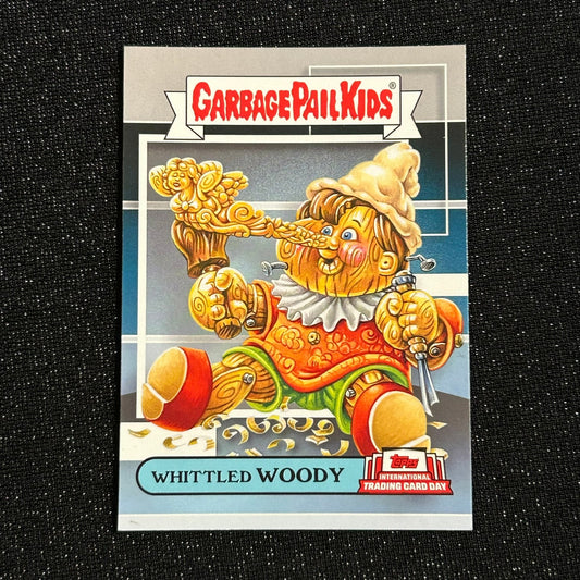 2022 TOPPS INTERNATIONAL TRADING CARD DAY GARBAGE PAIL KIDS: WHITTLED WOODY GPKB-6 - NM