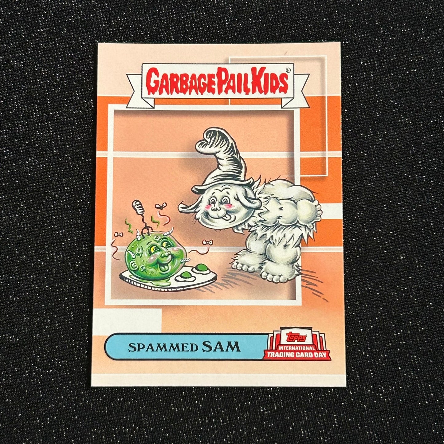 2022 TOPPS INTERNATIONAL TRADING CARD DAY GARBAGE PAIL KIDS: SPAMMED SAM GPKB-2 -NM