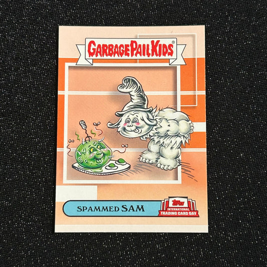 2022 TOPPS INTERNATIONAL TRADING CARD DAY GARBAGE PAIL KIDS: SPAMMED SAM GPKB-2 -NM