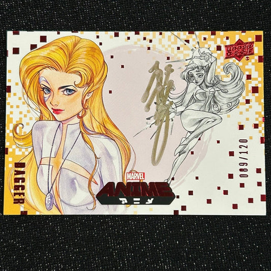 2020 UPPER DECK MARVEL ANIME: DAGGER #34 RED FOIL *ARTIST AUTO PARALLEL PEACH MOMOKO 89/120* - NM