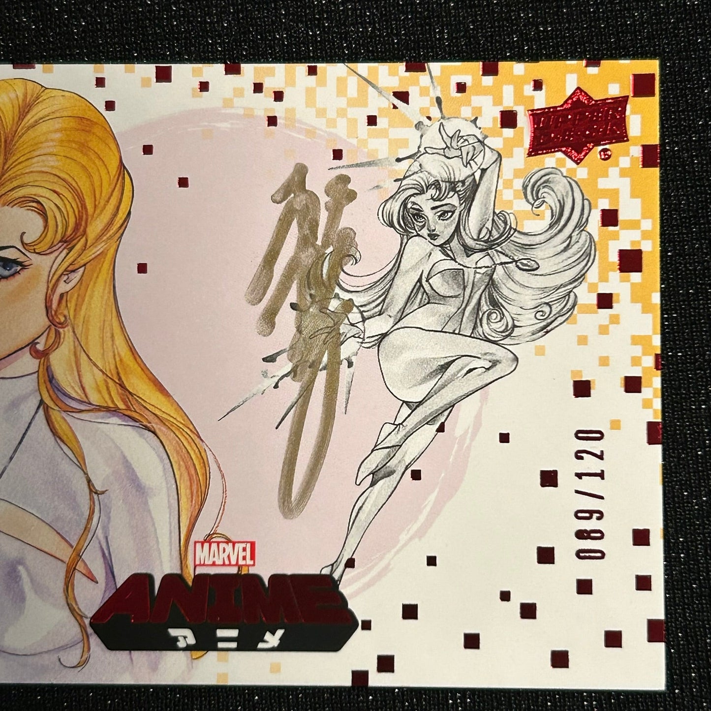2020 UPPER DECK MARVEL ANIME: DAGGER #34 RED FOIL *ARTIST AUTO PARALLEL PEACH MOMOKO 89/120* - NM