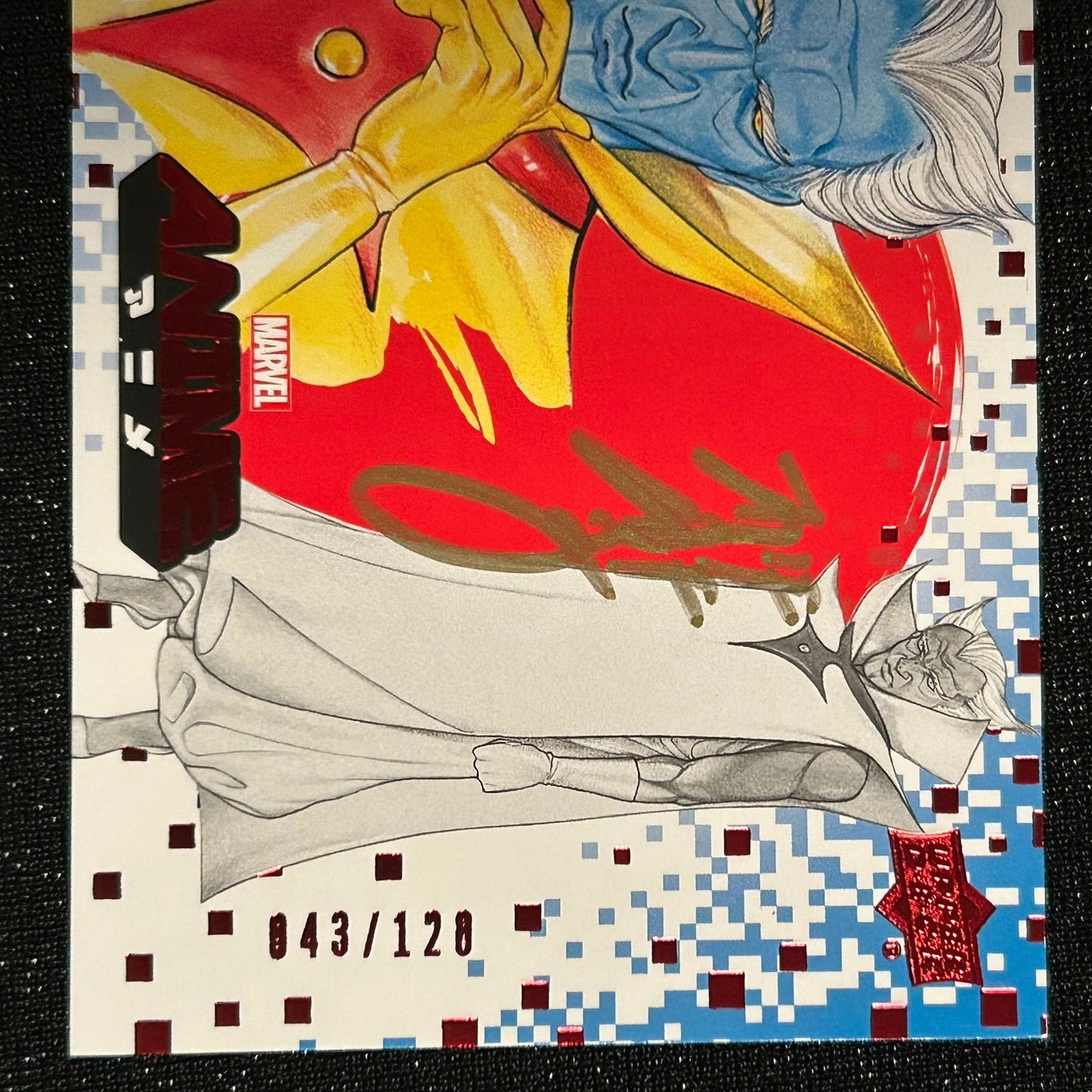 2020 UPPER DECK MARVEL ANIME: GRANDMASTER #52 RED FOIL *ARTIST AUTO PARALLEL PEACH MOMOKO 43/120* - NM